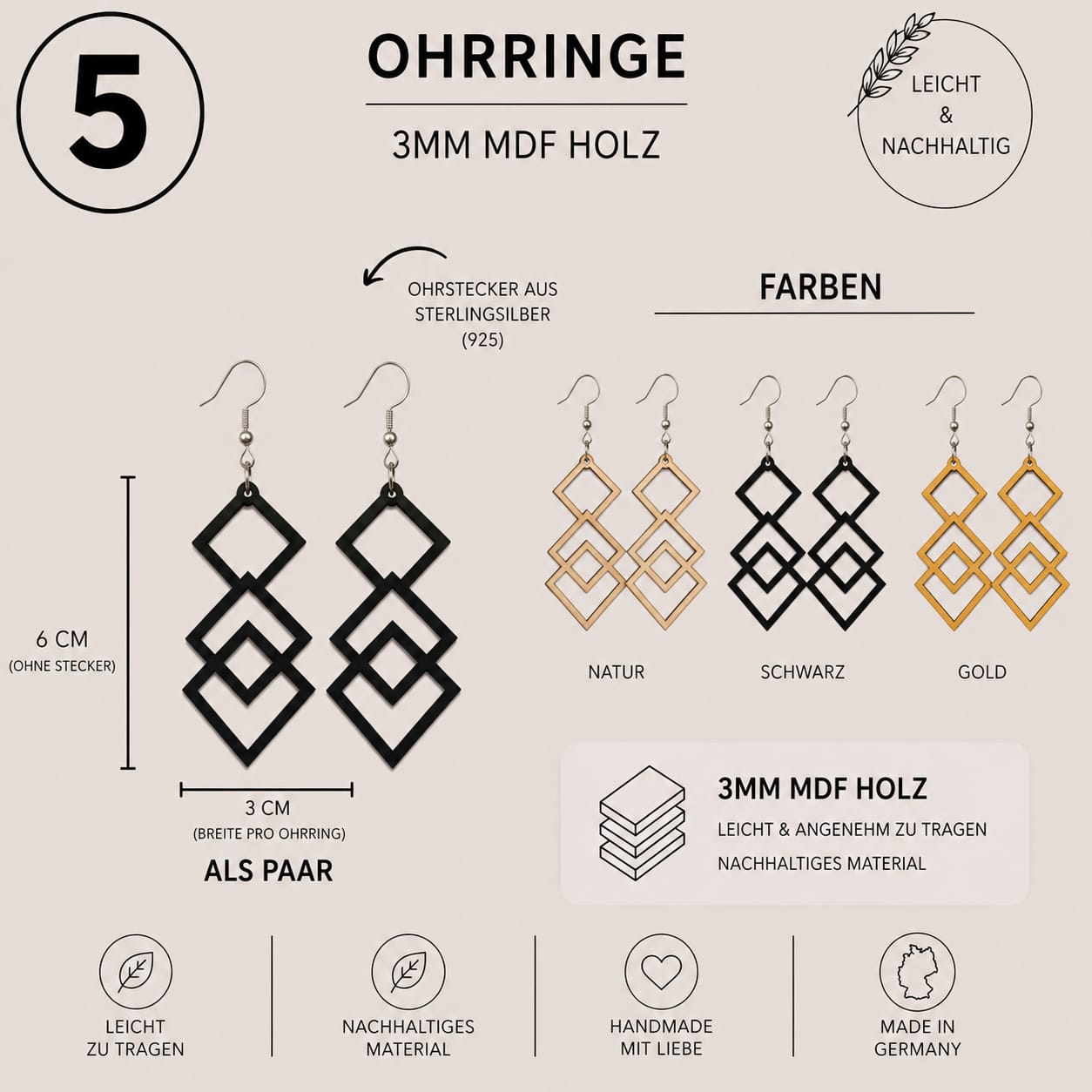 Ohrringe Paare