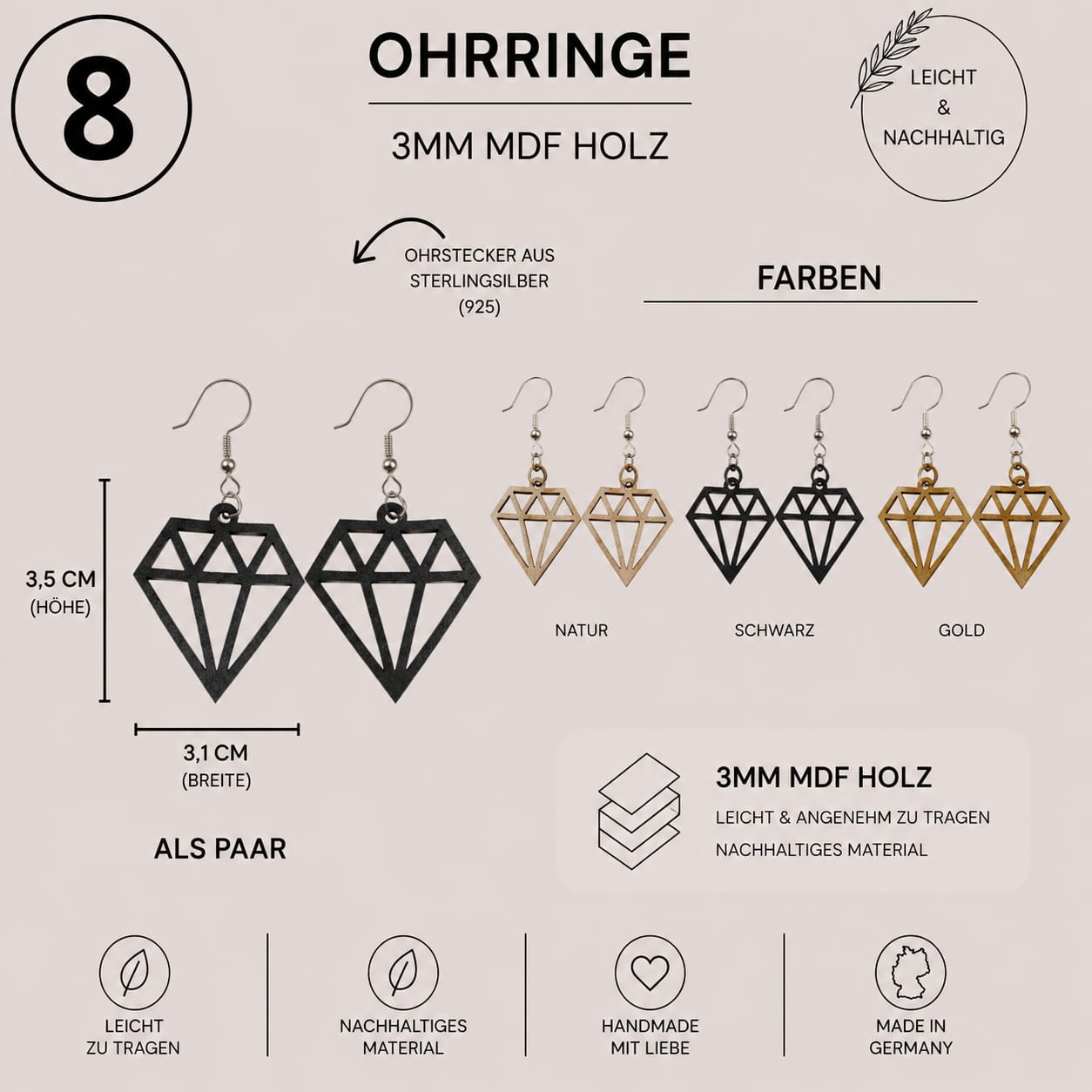 Ohrringe Paare