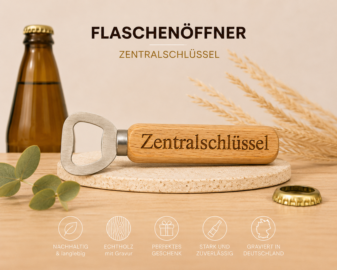 Flaschenöffner mit Gravur