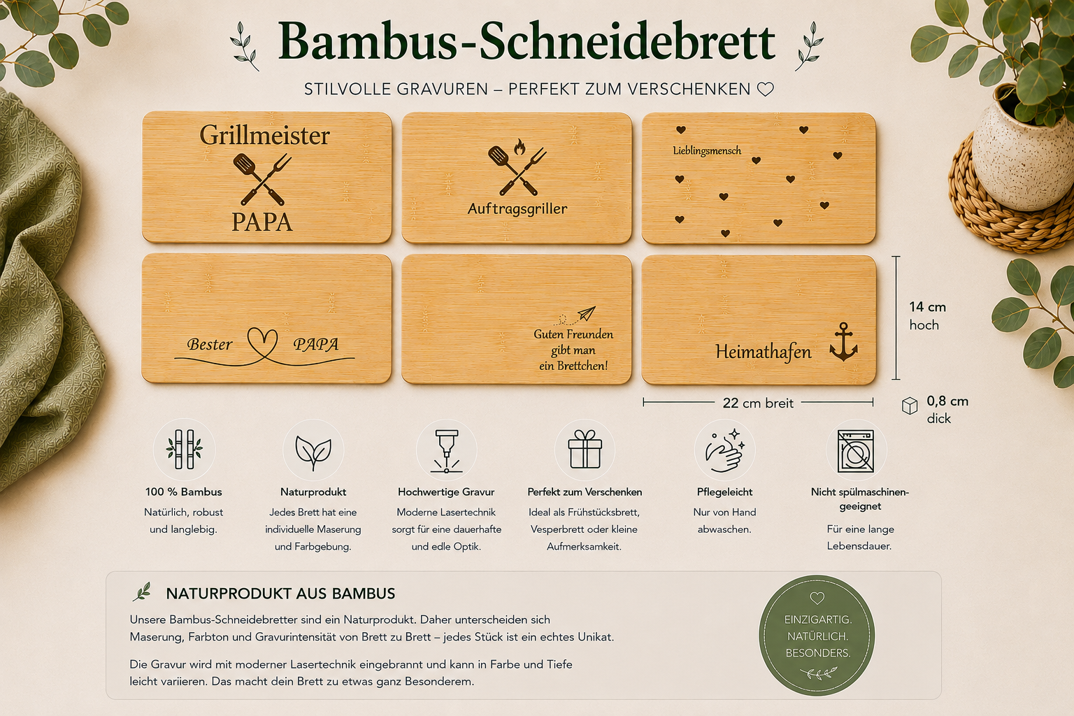 Bambus Schneidebrett