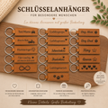 Schlüsselanhänger aus Kunstleder mit Gravur