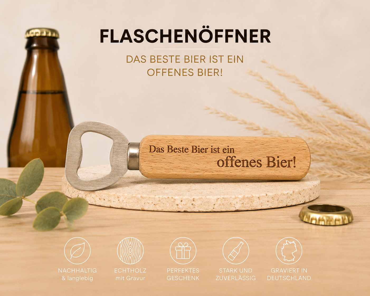 Flaschenöffner mit Gravur